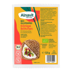 Chifle cu seminte fara gluten, precoapte, bio, 125g, 2 buc. Alnavit