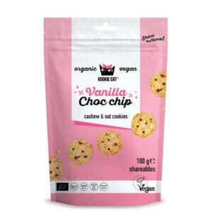 Cookies cu vanilie si ciocolata fara gluten bio 100g Kookie Cat