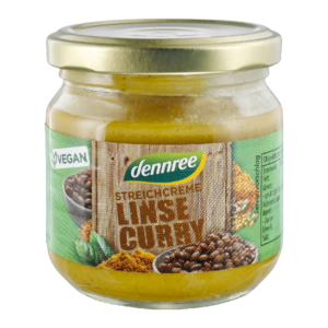 Crema tartinabila cu linte si curry bio 180g Dennree