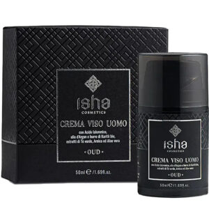 Crema de fata pentru barbati, cu acid hialuronic si ulei de argan, 50ml, Isha