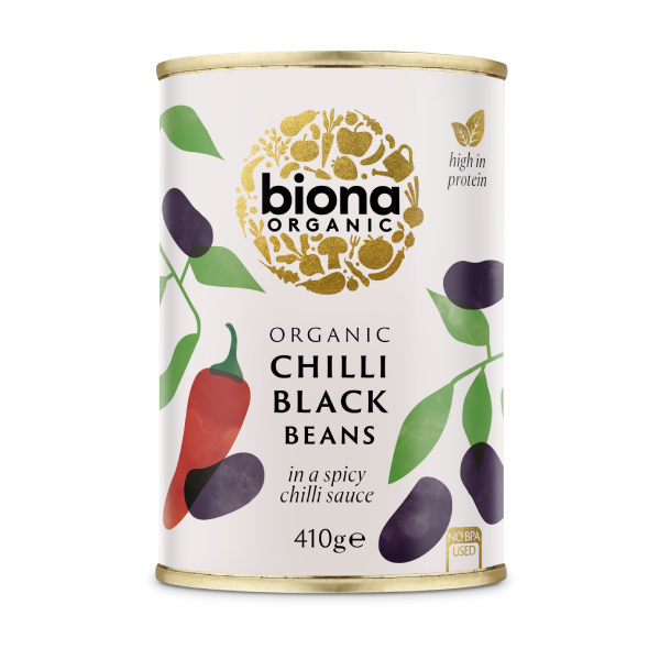 Fasole neagra in sos chilli 410g Biona