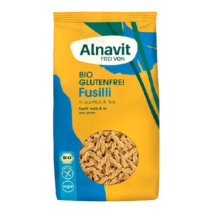 Fusilli din porumb si orez fara gluten, bio, 500g Alnavit