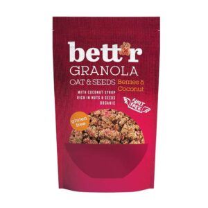 Granola cu fructe de padure si cocos fara gluten eco 300g Bettr