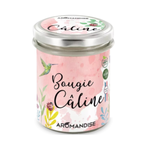 Lumanare parfumata naturala Caline (imbratisare), vegana, 150g Aromandise