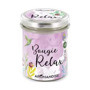 Lumanare parfumata naturala Relax, vegana, 150g Aromandise