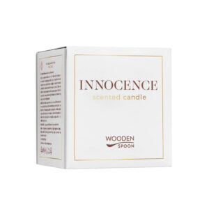 Lumanare naturala cu lemn de santal Innocence, 200g, Wooden Spoon