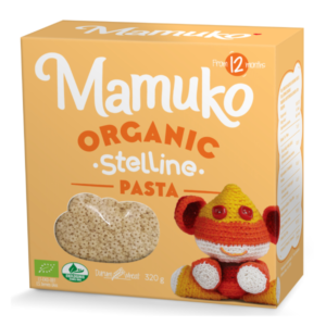 Paste in forma de stelute, pentru copii, din grau dur bio 320g Mamuko