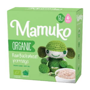 Porridge din hrisca raw bio, 4+ luni, 200g Mamuko