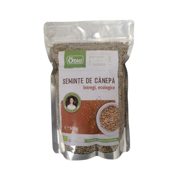 Seminte de canepa intregi raw eco 500g