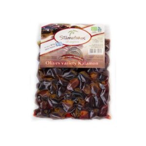 Masline Kalamata vidate marinate in otet bio 250g Stamatakos